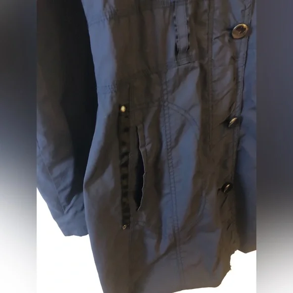 TWIK Long Windbreaker Jacket in Blue with Gold n Blue Lining - Picture 7 of 14